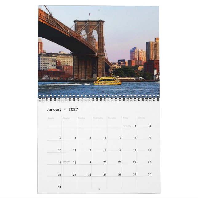 Calendário feito sob encomenda da fotografia da (Jan 2027)