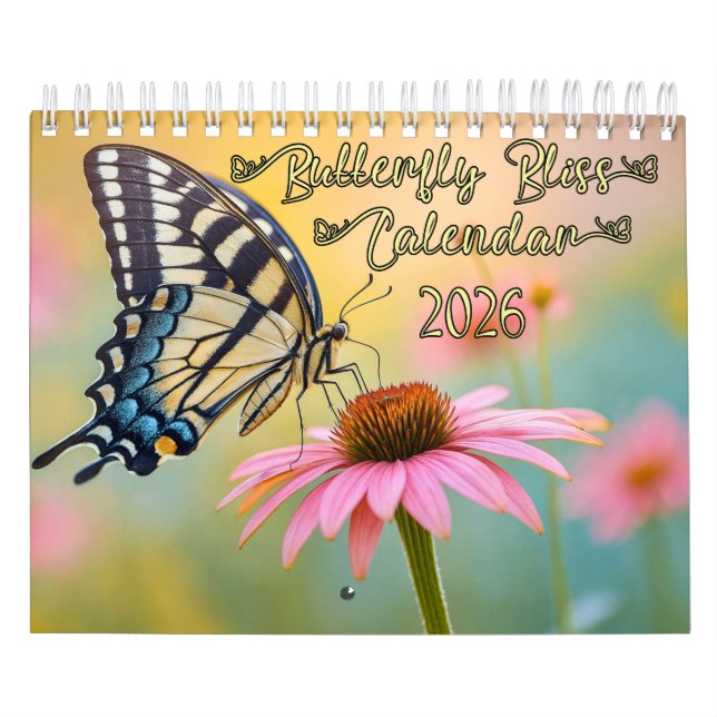 Calendário Felicidade Borboleta 2026 (Capa)