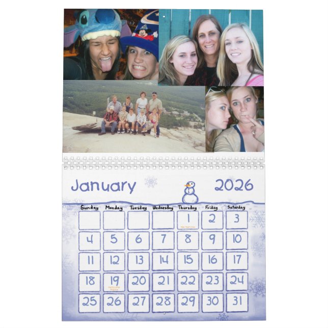 Calendário Feliz aniversario, mamã! (Jan 2026)