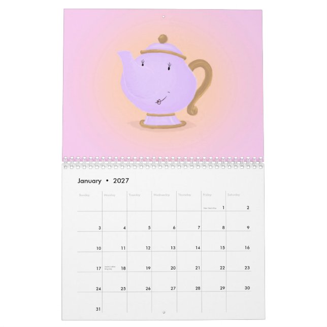 Calendário Feliz Comida ano de 2014 (Jan 2027)