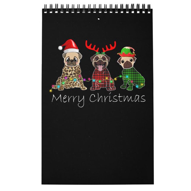 Calendário Feliz Natal com três cachorros (Capa)