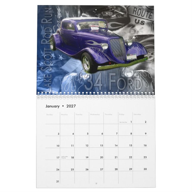 Calendário Ferro americano (Jan 2027)