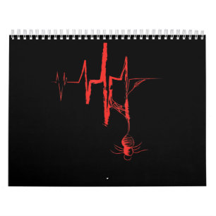 Calendário Festa de Halloween Red e Bloody, com batimentos ca