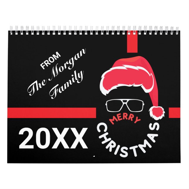 Calendário Festa de Natal Vermelho Negro (Capa)
