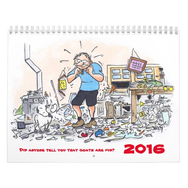 Calendário Fez qualquer um dizem-lhe que as cabras são (Capa)