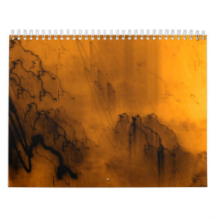Calendário Fiery Night Abstract - Ethereal Light and Motion T