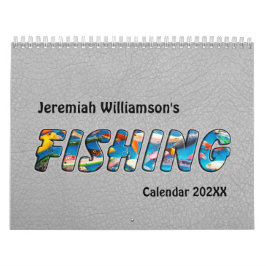 Calendário Fishing Images and Text on each page