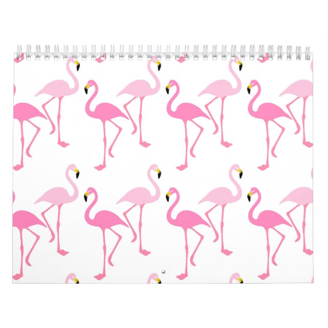 Calendário Flamingo Background - Pink (Capa)
