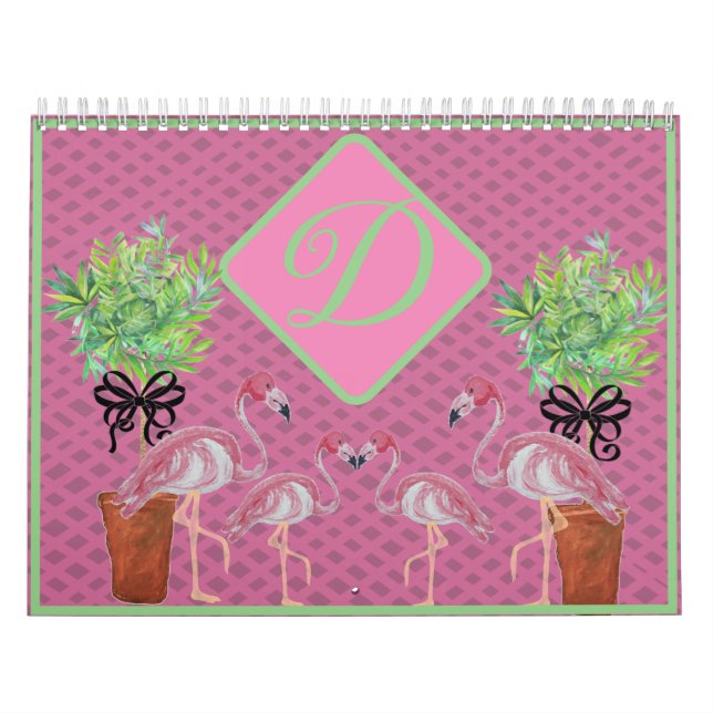 Calendário Flamingo Flamingos Terra Cotta, Rosa (Capa)