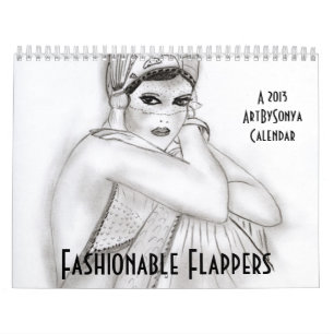 Calendário Flappers elegantes