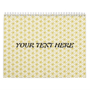 Calendário Flor da Vida / Blume des Lebens - padrão dourado