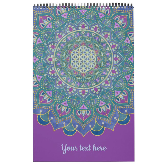 Calendário Flor Da Vida - Estilo De Mandala Índia 1 (Capa)