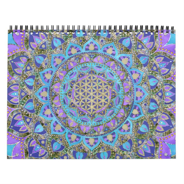 Calendário Flor Da Vida - Estilo De Mandala Índia 2 (Capa)