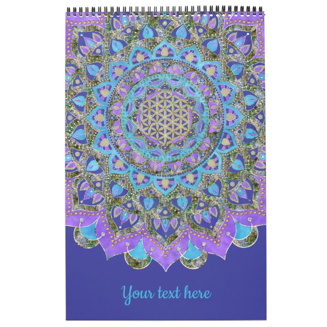 Calendário Flor Da Vida - Estilo De Mandala Índia 2 (Capa)