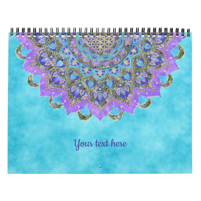 Calendário Flor Da Vida - Estilo De Mandala Índia 2 (Capa)