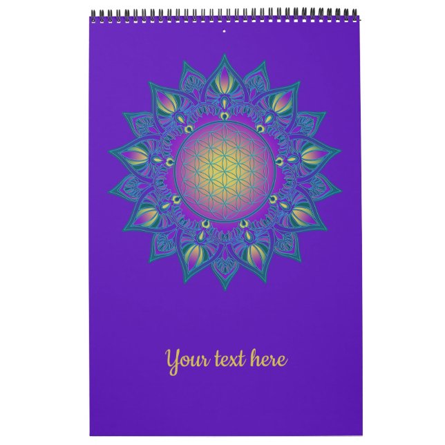 Calendário Flor Da Vida - Índia Mandala 3 (Capa)