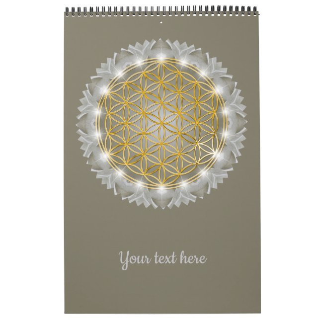 Calendário FLOR DA VIDA - Luz geométrica sagrada 1 (Capa)
