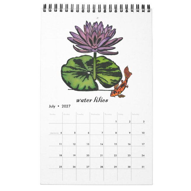 Calendário Flor do Mês (Jul 2027)