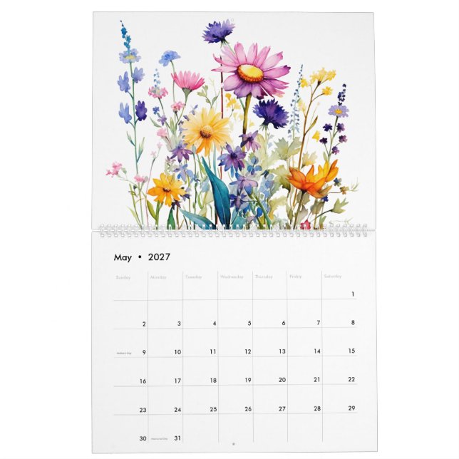 Calendário  Flor silvestre  (Maio 2027)