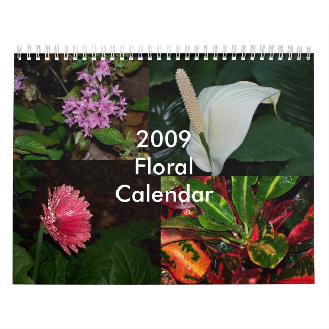 Calendário floral 2009 - personalizado (Capa)