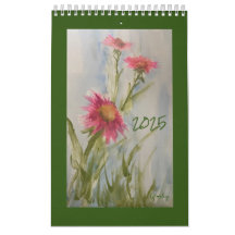 Calendário Floral 2025 Daises Rosa