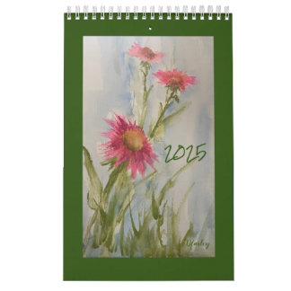 Calendário Floral 2025 Daises Rosa