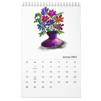 Calendário Floral da Página de solteiros 2024