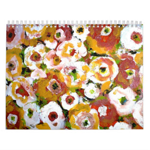 Calendário floral impressionista