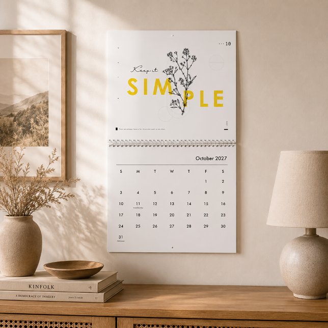 Calendário Floral Inspirador 2025 (Minimal Design for Beautiful Spaces)
