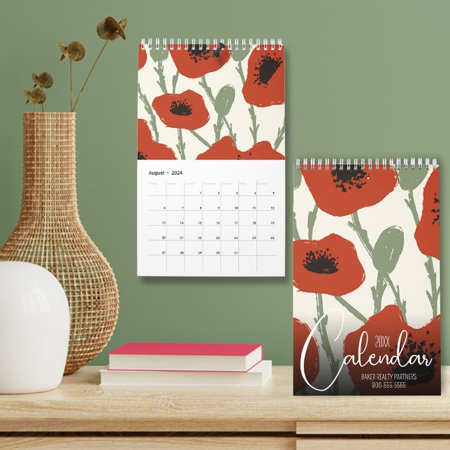 Calendário Floral Pequeno 2025 (Available in 3 sizes and printed in vibrant color on sturdy paper.)