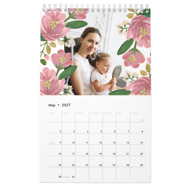 Calendário Floral Personalizado (Maio 2027)