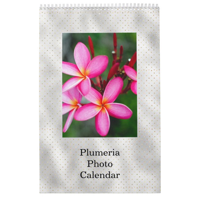 Calendário Floral Plumeria Tropical Flowers Foto (Capa)