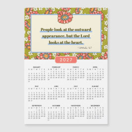 Calendário Floral Retro 2027 1 Samuel 16:7