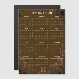 Calendário Floral Simples, porém Elegante de 2026