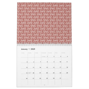 Calendário Floral Vintage Decoração Romântica Cott