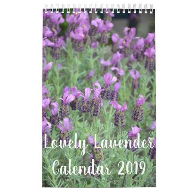 Calendário Flores bonitas da lavanda (Capa)