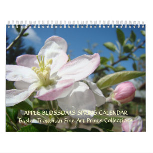CALENDÁRIO FLORES DE MAÇÃ Calendário Arte da Prima