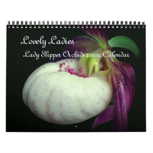 Calendário Flores de Orquídea Sapatinho de Dama