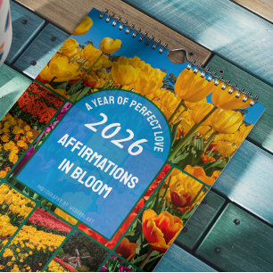 Calendário Flores de Tulipa Afirmação Novos Começos Amor Prof