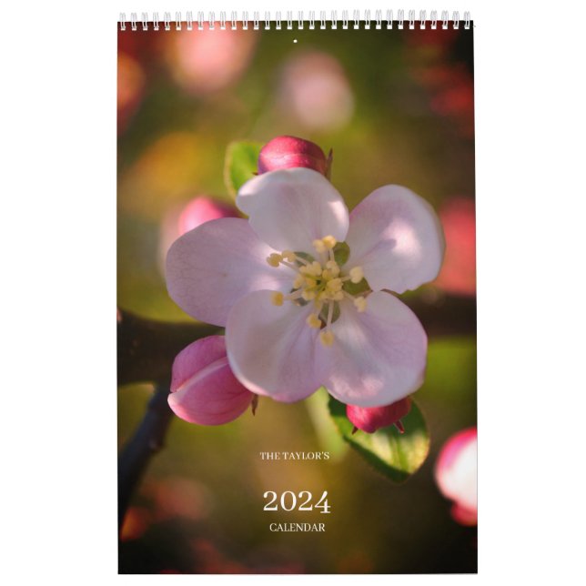 Calendário Flores do Ano - Floral Personalizado (Capa)