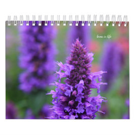 Calendário Flores do Jardim Roxo