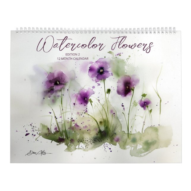 Calendário Flores em Aquarela: Edição 2 (Capa)
