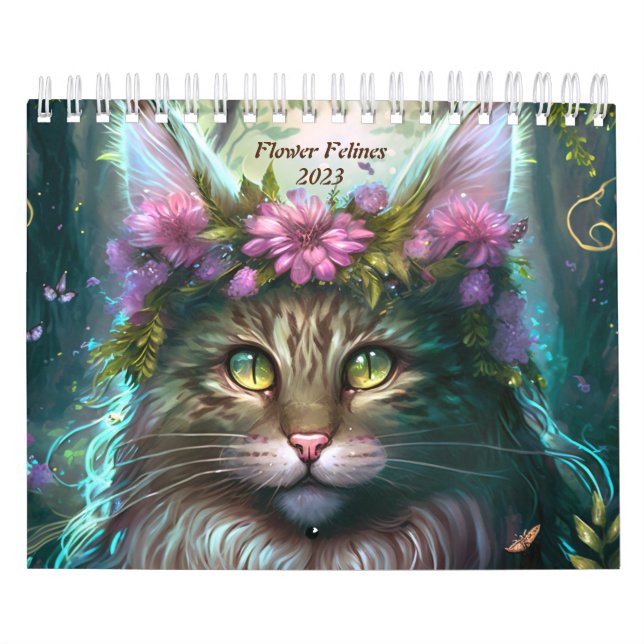 Calendário Flores Felinos 2023 (Capa)