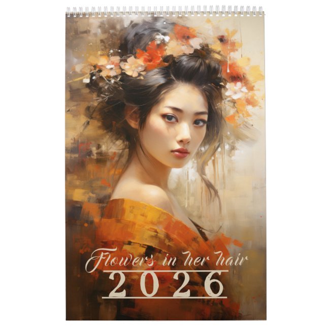 Calendário Flores no Cabelo 2026 (Capa)