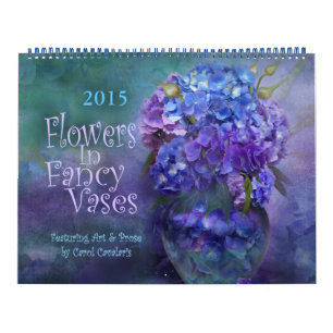 Calendário Flores No Rico Vases Art Calendar 2015