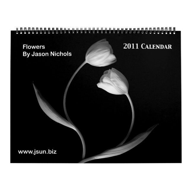 Calendário Flores preto e branco 2011 (Capa)