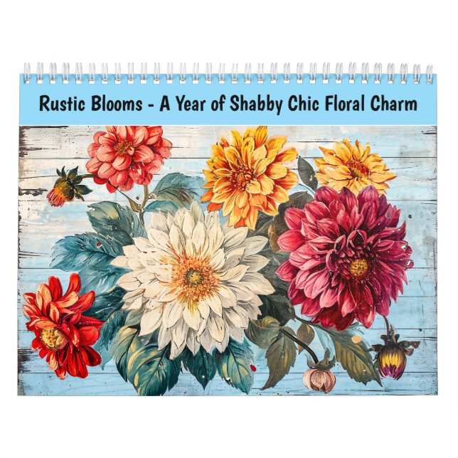 Calendário Flores Rústicas – Um Ano de Charme Floral Shabby C (Capa)