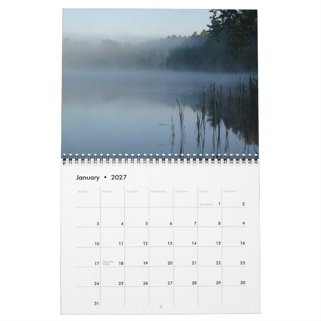 Calendário floresta nacional do nicolet (Jan 2027)