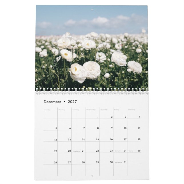 Calendário Flower Calendar 2026 (Dez 2027)