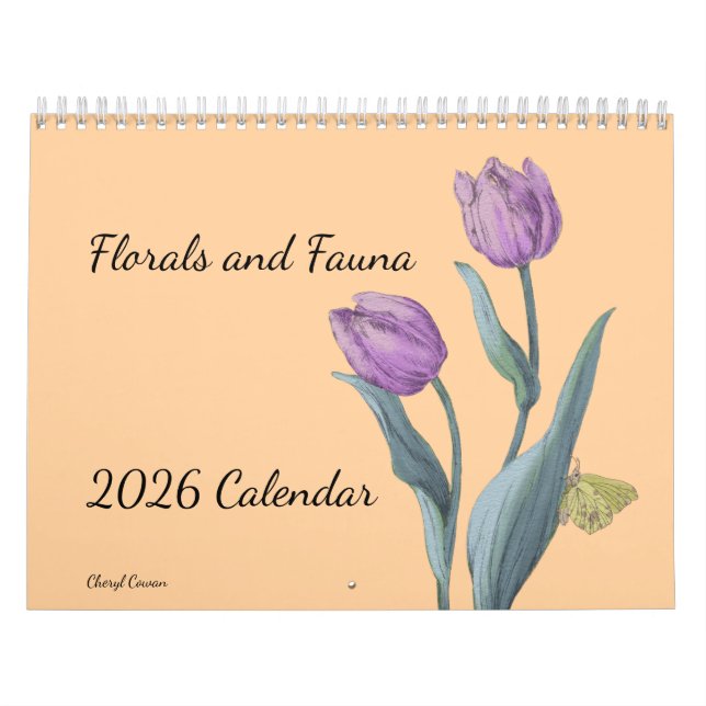 Calendário Flower sand Fauna 2026 Wall Calendar (Capa)